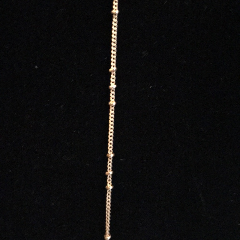 Mauve Crescent Moon Fringe Necklace - Picture 2 of 3